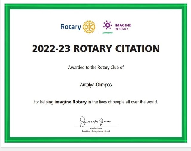 Rotary Citation 2022/23