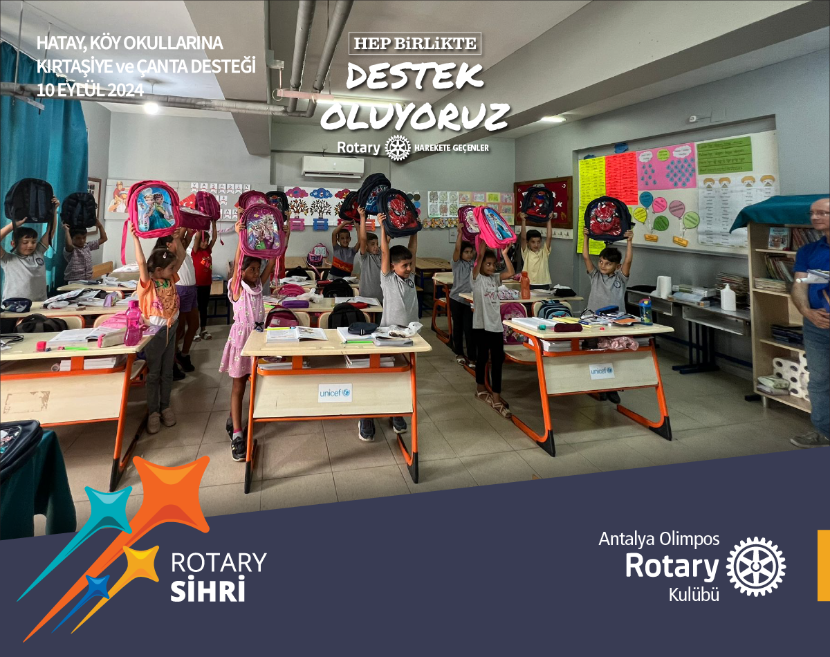 Hatay Köy Okulları Çanta ve Kırtasiye Desteği