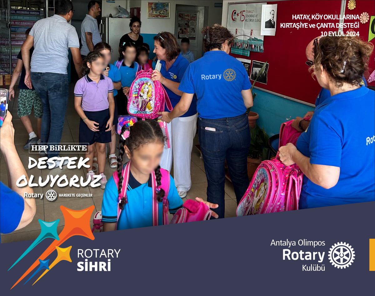 Hatay Köy Okulları Çanta ve Kırtasiye Desteği