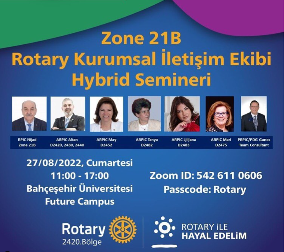 Rotary Zone 21B Kurumsal İletişim Ekibi Semineri