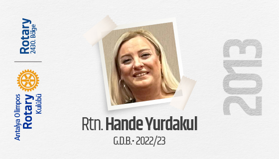 Hande Yurdakul Olimpos Rotary